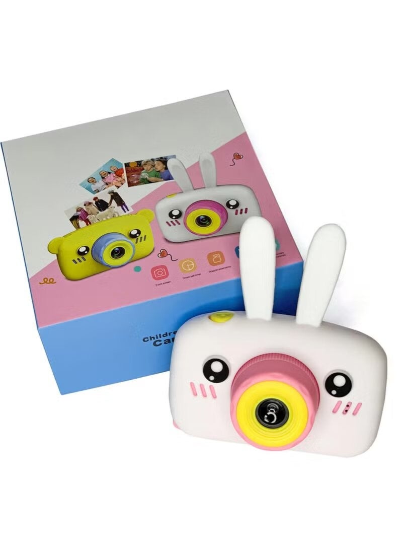ELTRAZONE Kids Digital Camera Cute Rabbit Bear Design Mini Full HD Video Camera for Children, Portable Smart Camera with Photo & Video Recording, Lightweight Handheld Camera Toy for Kids Birthday Gift - Image 2