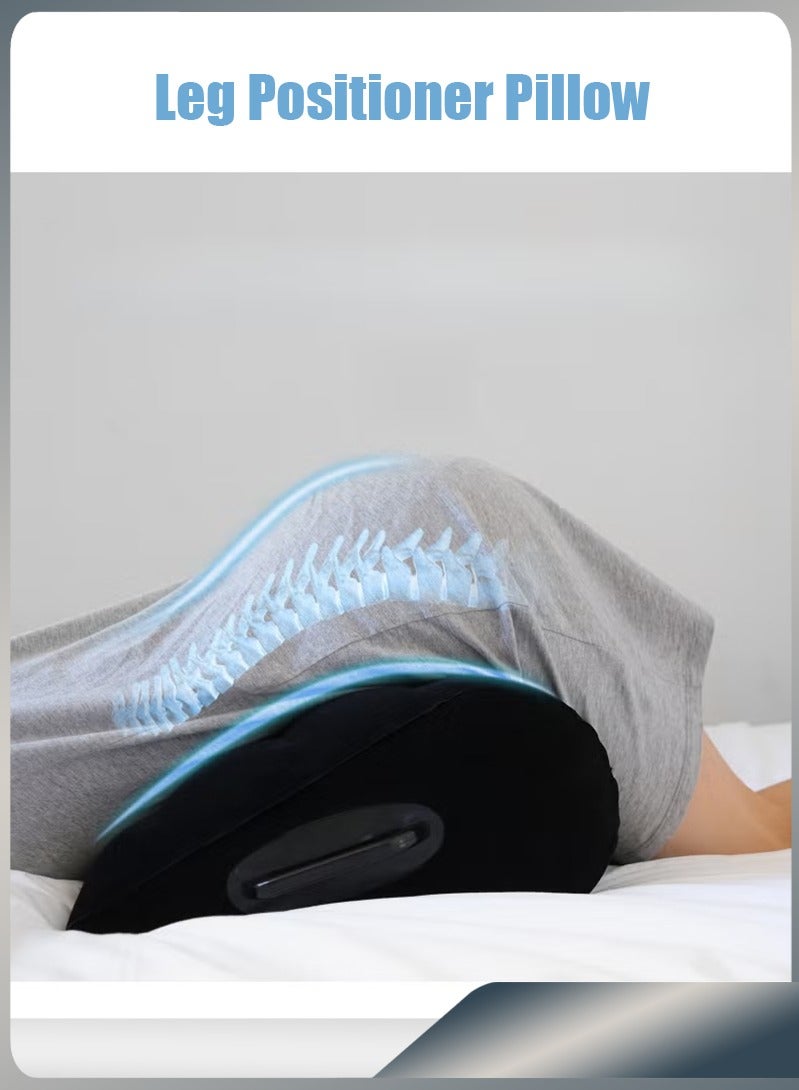 Leg positioning pillow with inflatable pillow, portable cushion, sleeping pillow, leg raise bed sofa, travel camping  - Image 1