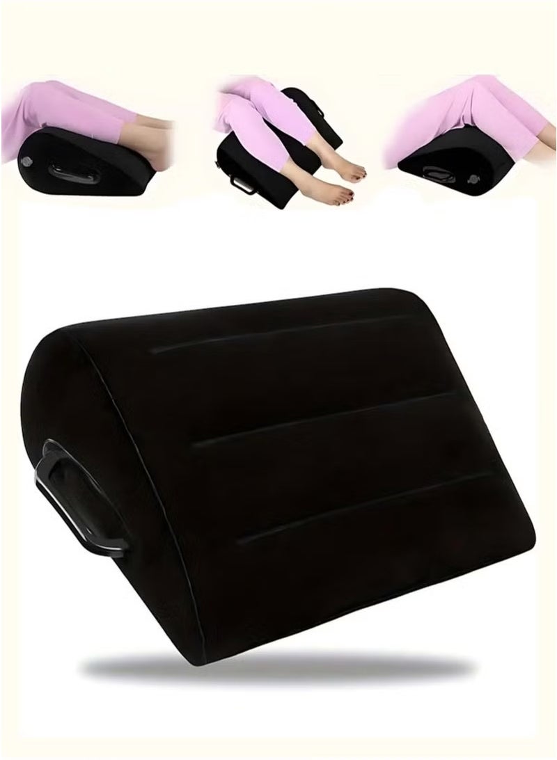 Leg positioning pillow with inflatable pillow, portable cushion, sleeping pillow, leg raise bed sofa, travel camping  - Image 5