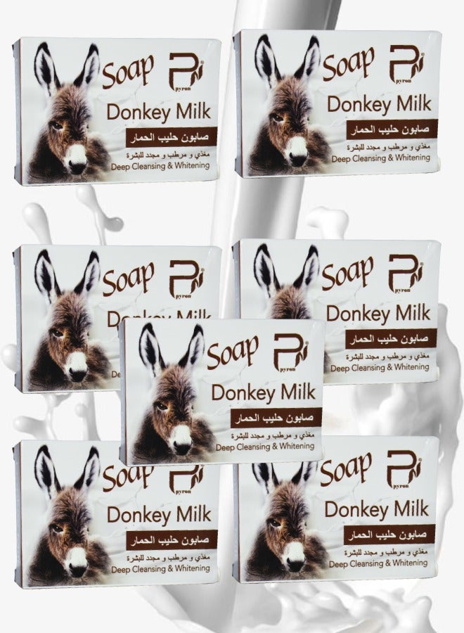 بيرون 7 قطع صابون حليب الحمار من بايرون للتنظيف العميق والتبييض - Image 1