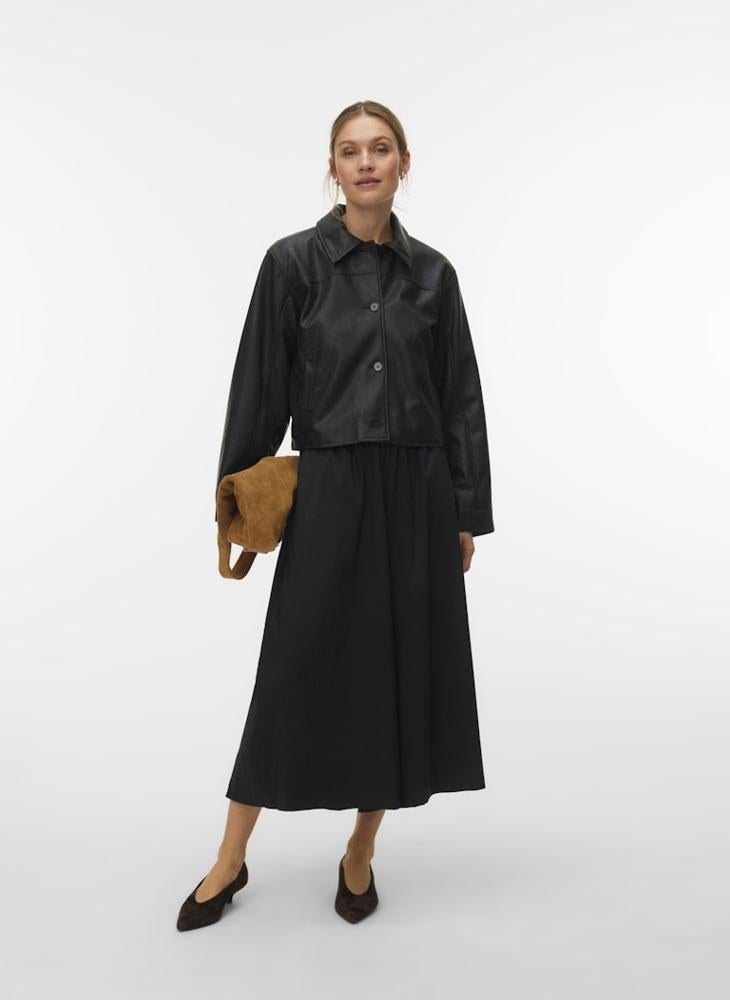 VERO MODA Long Sleeve Plain Bomber Shacket - Image 1