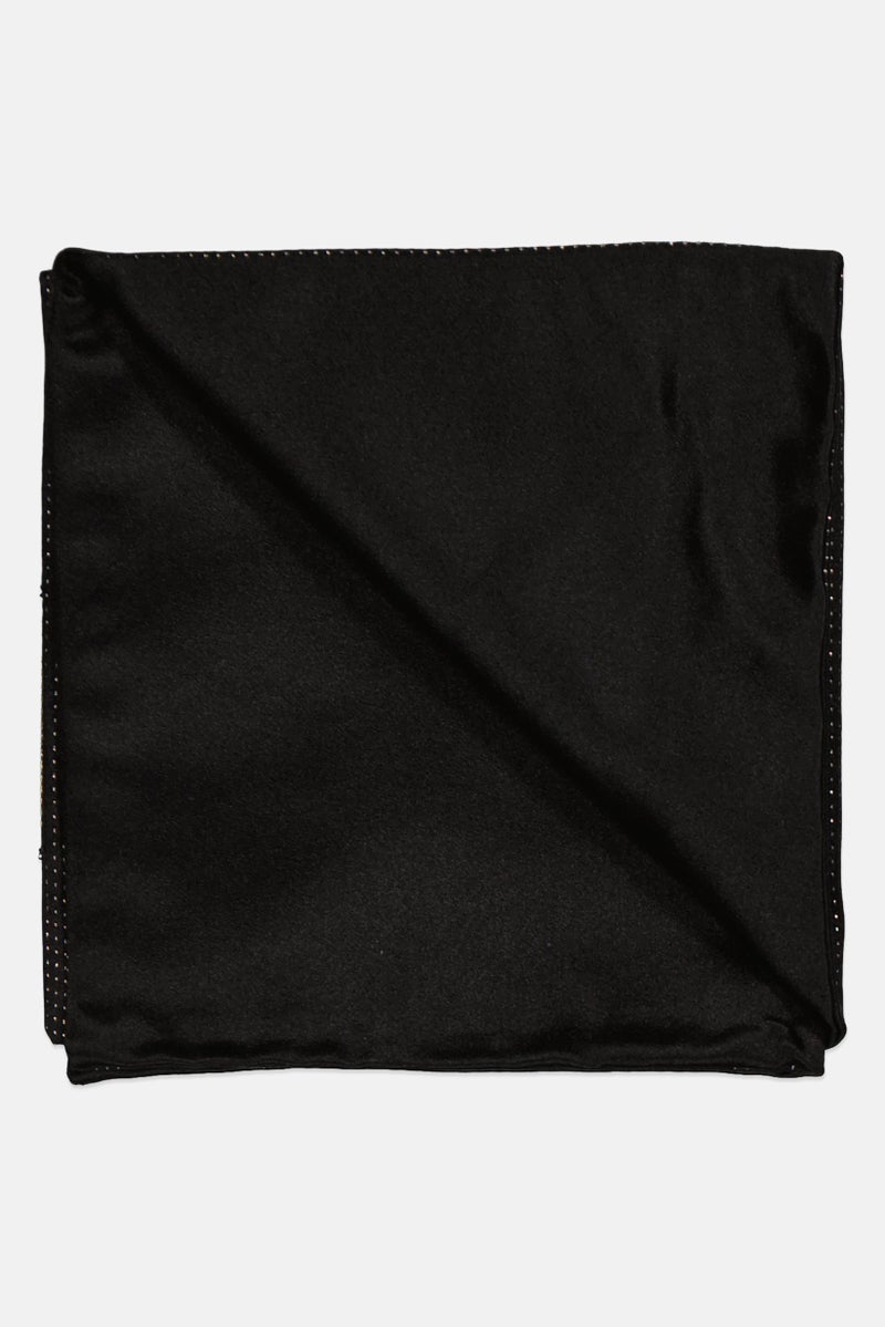 EMPORIO ARMANI Men Micro Dot Handkerchiefs 25 H x 25 L cm, Black - Image 3