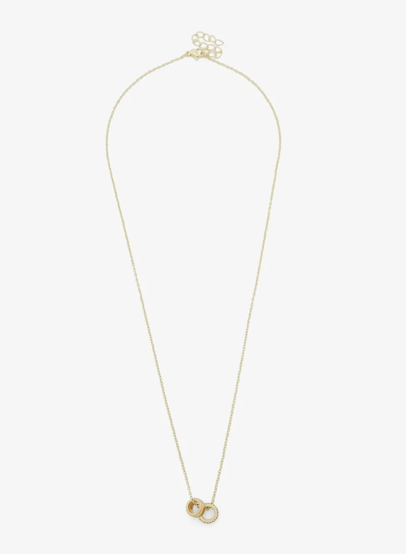 جينجر Multi layered Heart Chain Necklace
