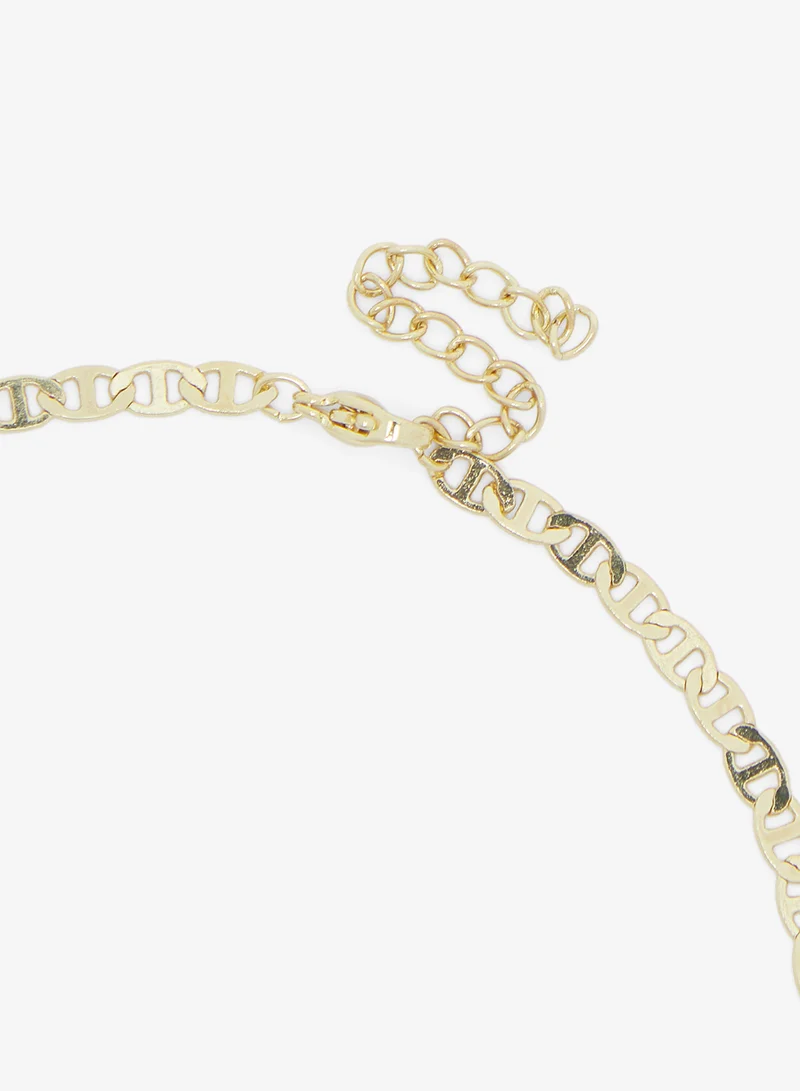 جينجر Multi layered Heart Chain Necklace