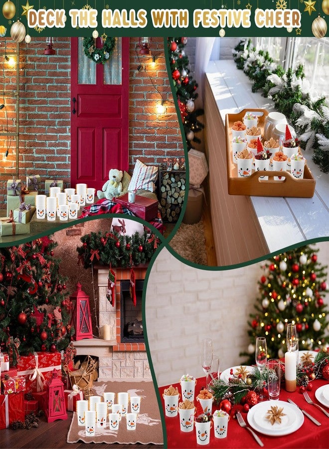 meekoo 24 Pack Christmas Buckets for Gifts Snowman Plastic Buckets with Handles 4.69 x 3.78 x 4.8 Inch Cute Snowman Candy Pails Home Toy Baskets for Xmas Winter Party Favors Supplies - Image 5