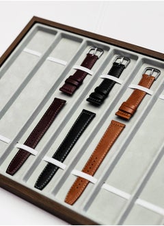 Lacoz Lacoz Premium Leather Smart Watch Strap For 20/22mm Smart Watches Pack of 3  - Image 3
