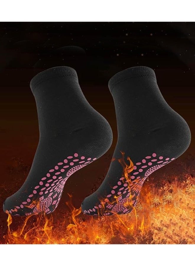 Self-heating Socks 4 Pairs of Foot Warmer Feet Warm anti-cold Winter Antifreeze Socks Acupoint Massage Reflective Heat for Winter | Pressure Warming for Outdoor Skiing, Hiking, Camping - Image 4