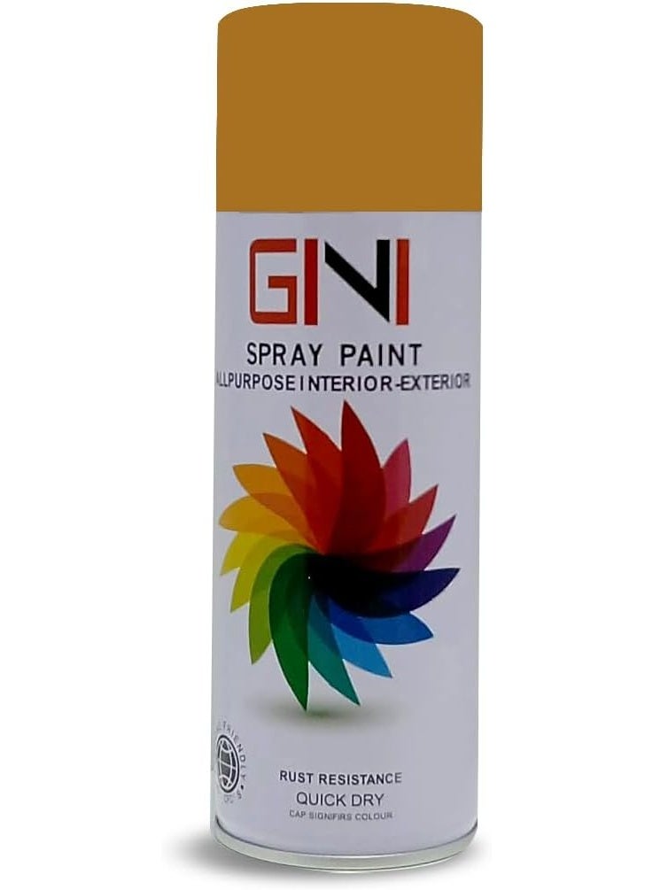 GINI All-Purpose Spray Paint - 450 ML - Rust - Fast Quick Dry Paint, All Weather Rust-Resistant Interior & Exterior Acrylic Paint (Pack of 1) - Image 1
