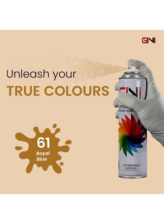 GINI All-Purpose Spray Paint - 450 ML - Rust - Fast Quick Dry Paint, All Weather Rust-Resistant Interior & Exterior Acrylic Paint (Pack of 1) - Image 5