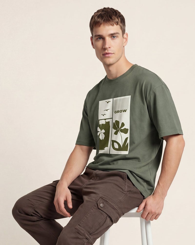 NOBERO Graphic Print Oversized T-Shirt for Men - Image 3
