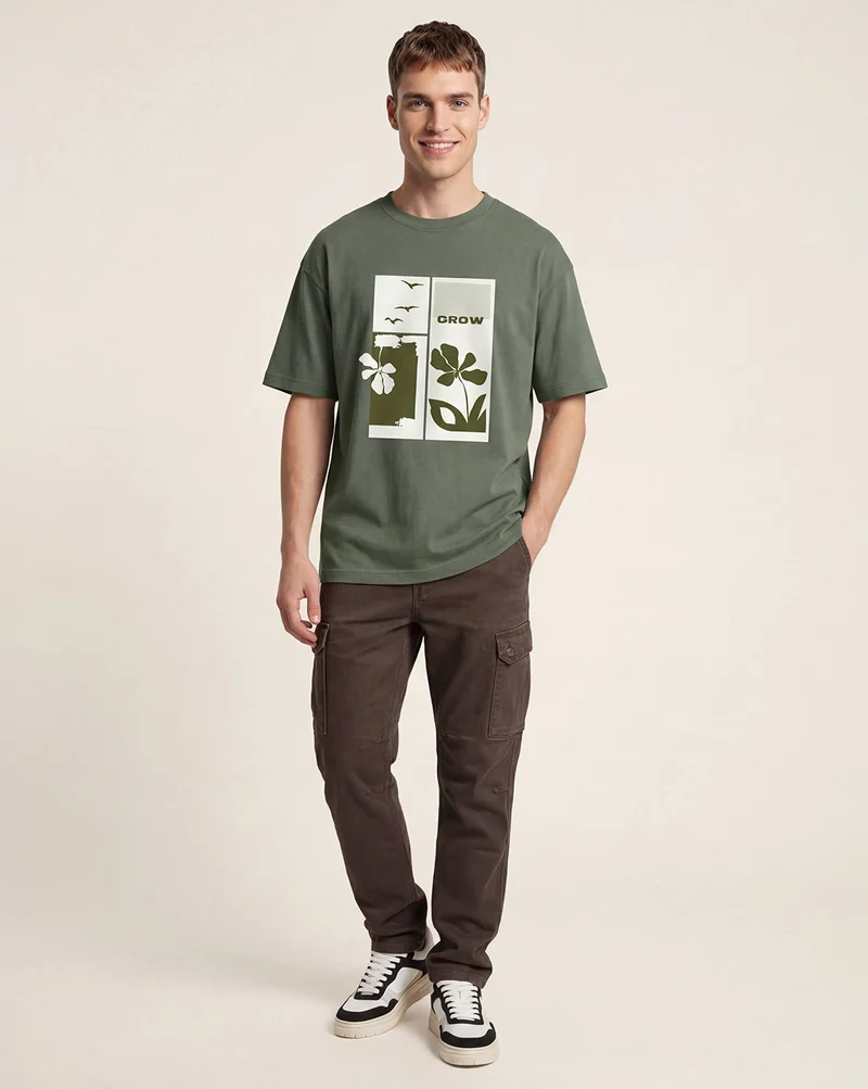 Nobero  Graphic Print Oversized T-Shirt for Men  | Best Price UAE