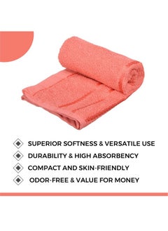 Kuber Industries Face Towel | Towels For Facewash | Towels For Gym | Facewash For Travel | Towels For Daily Use | Workout Hand Towel | Lining Design | 14X21 Inch | Pack Of 2 | Orange  - Image 4