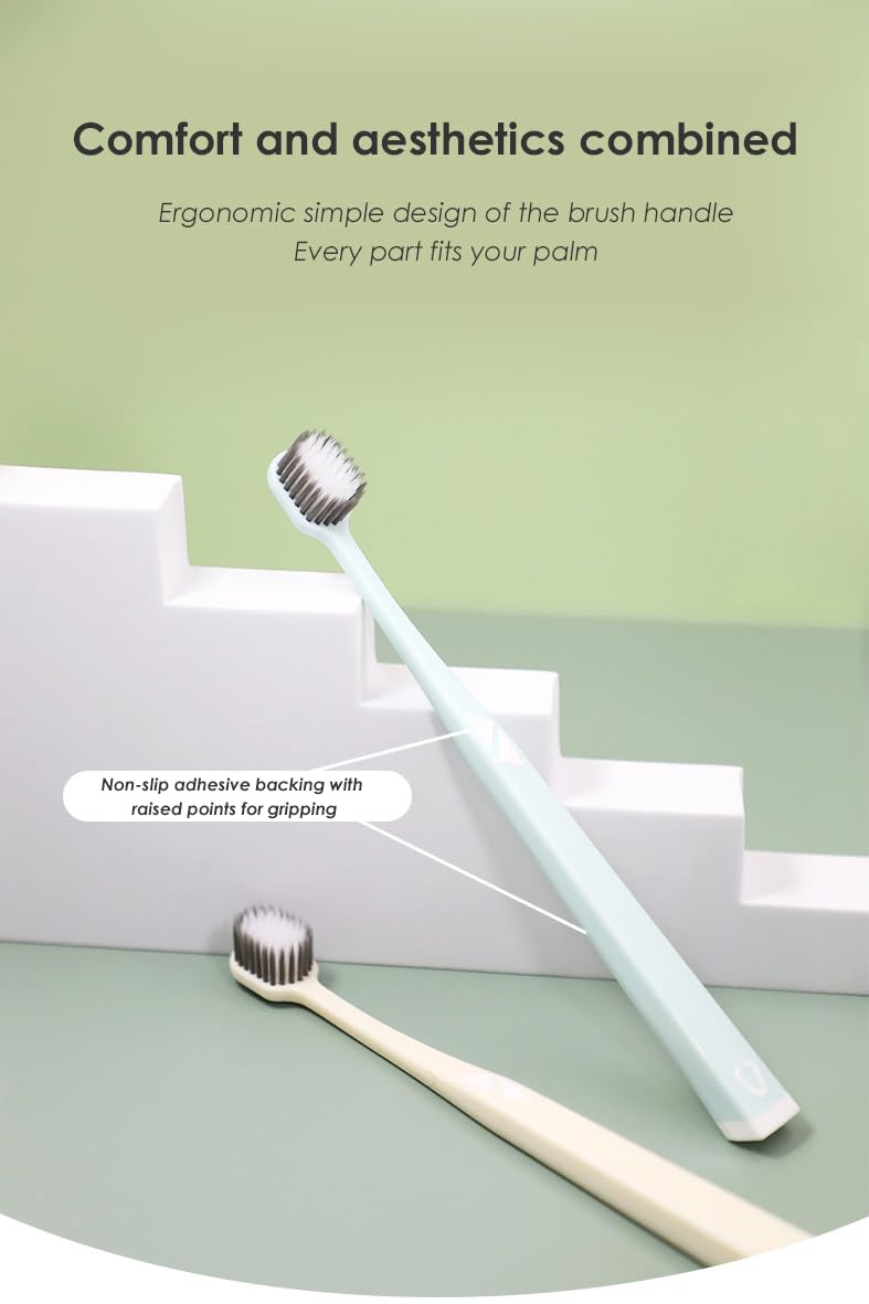 RUJVE Toothbrush for Kids & Adults - Tooth Brush Combo Pack of 5, Super Soft Bristles for Sensitive Teeth, Manual Toothbrush for Kids & Adults (Multicolor) - Image 2