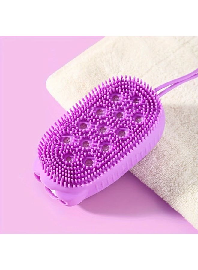 4Pcs Pastel Color Bath Brushes Dual Function Cleaning Massage Ergonomic Design - Image 5