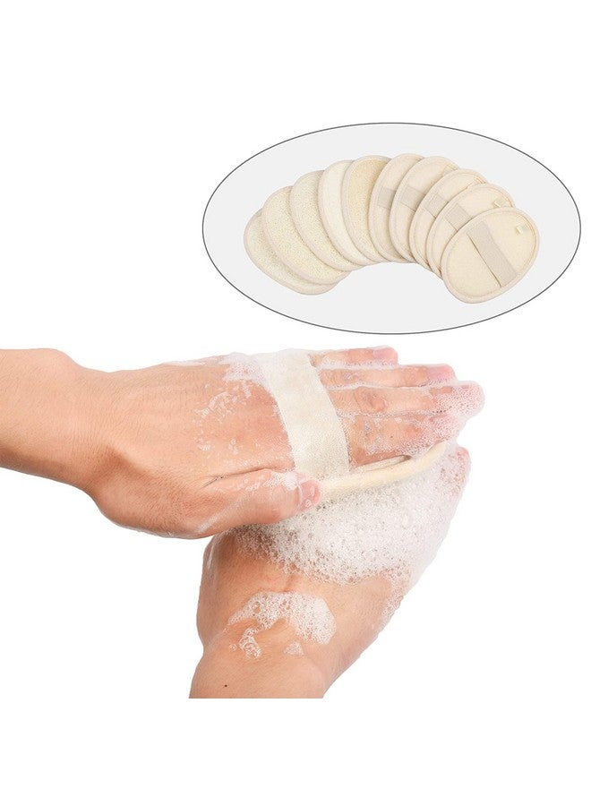 Mooerca 10-Pack Exfoliating Loofah Sponge Pads - Natural Luffa & Terry Cloth, Body Scrubbers for Shower & Bath Mooerca - Image 4