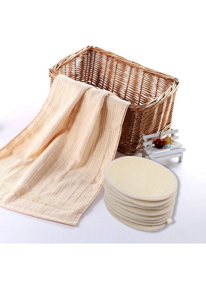 Mooerca 10-Pack Exfoliating Loofah Sponge Pads - Natural Luffa & Terry Cloth, Body Scrubbers for Shower & Bath Mooerca - Image 5