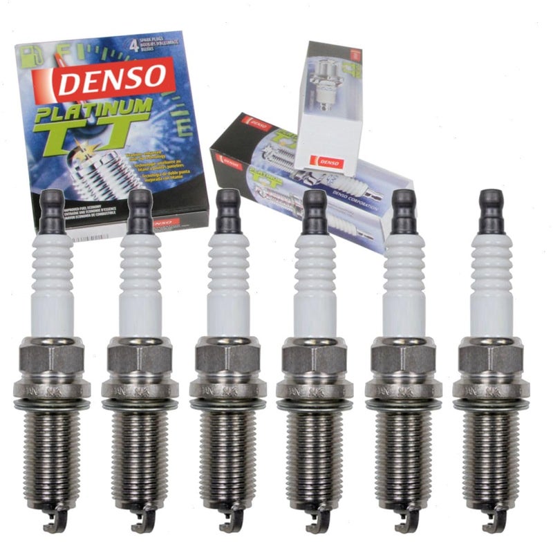 6 pc DENSO Platinum TT Spark Plugs compatible with Nissan Xterra 40L V6 20052015
