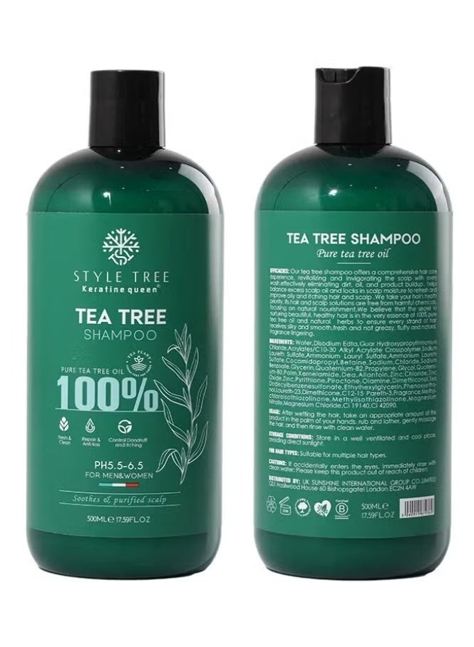 شامبو غني عضوي طبيعي 100% بخلاصة شجرة الشاي للعناية بالشعر وتنظيفه وتجديده