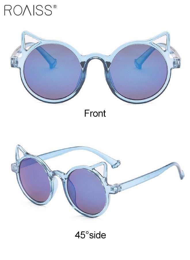 roaiss - Kids Sunglasses Cute Round Cat Ear Shape Sun Glasses Kids Funny Animal Shades for Beach Party Fancy Dress Fun Outdoor Gifts for Girls Boys and Children Age 3-12 - Image 1