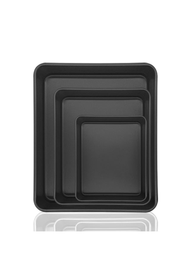 Cross-border Export Special For Oven Heavy-duty Steel Non-stick Baking Pan Snowflake Crisp Cookie Nougat Mold Rectangular Non-stick Plate-Specifications:9inch Heavy Duty Steel Black-light With Box - Image 2