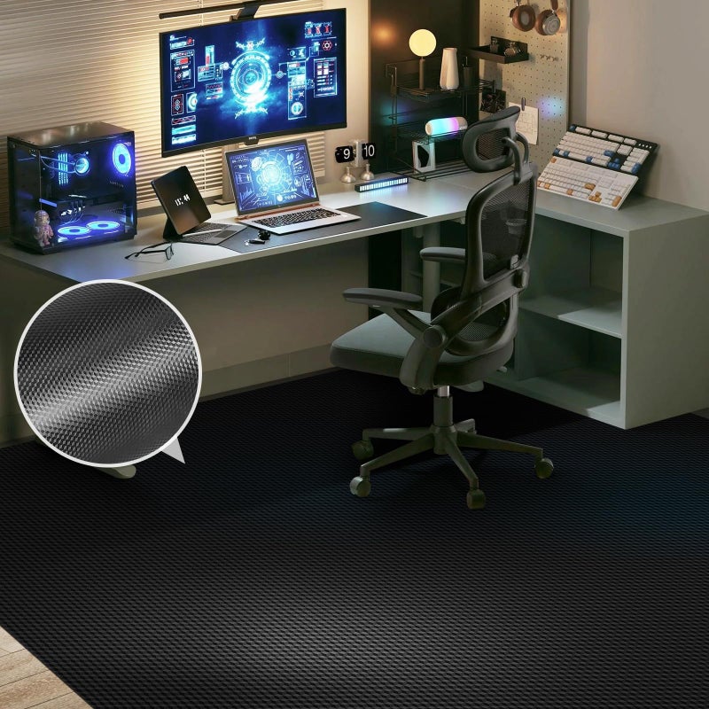 KEYDOL 60â€ x 75â€ Waterproof Chair Mat for Hardwood, Office Chair Mat for Rolling Chair, Desk Mat for Hardwood Floor, Floor Mat for Home Office, Anti-Slip PVC Floor Protector for Gaming Room - Image 1