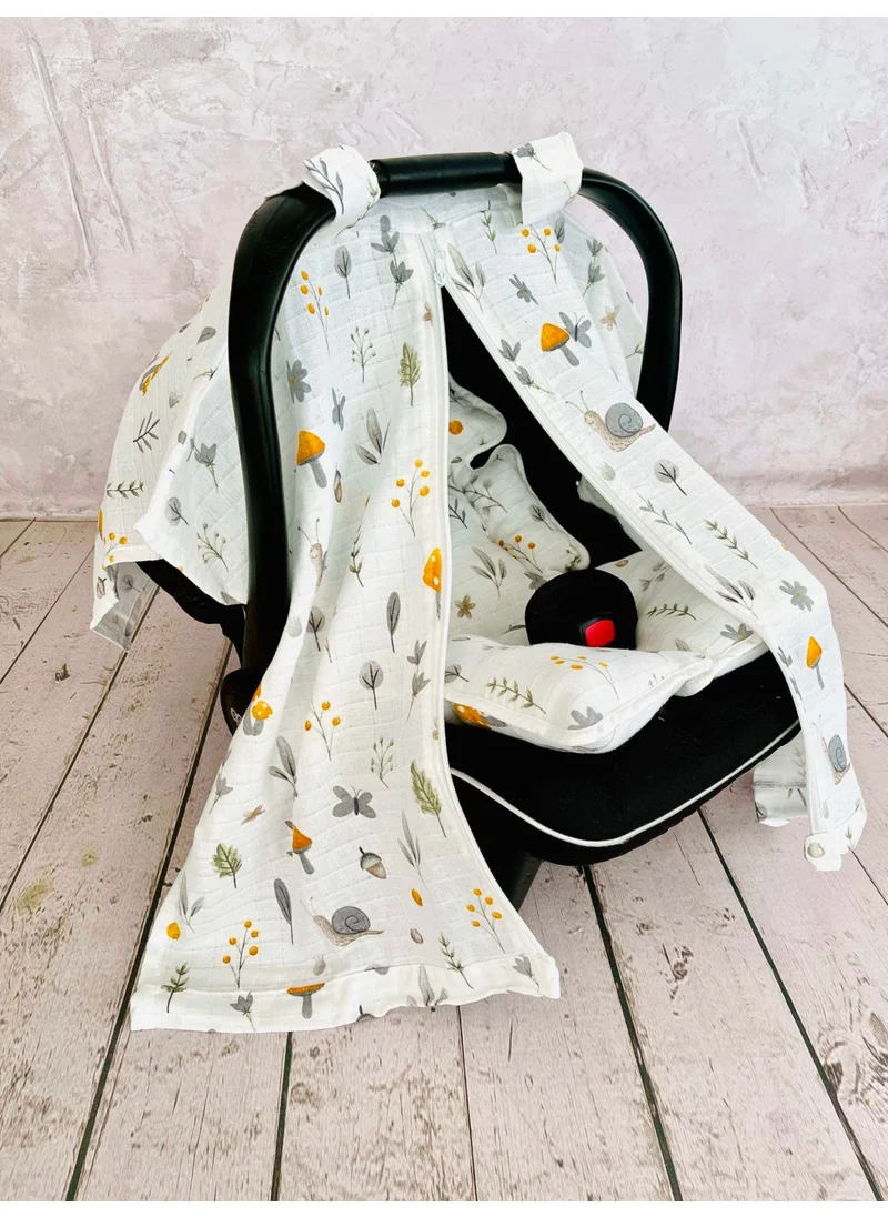 juniperus Muslin Stroller Cover and Infant Carrier Cushion