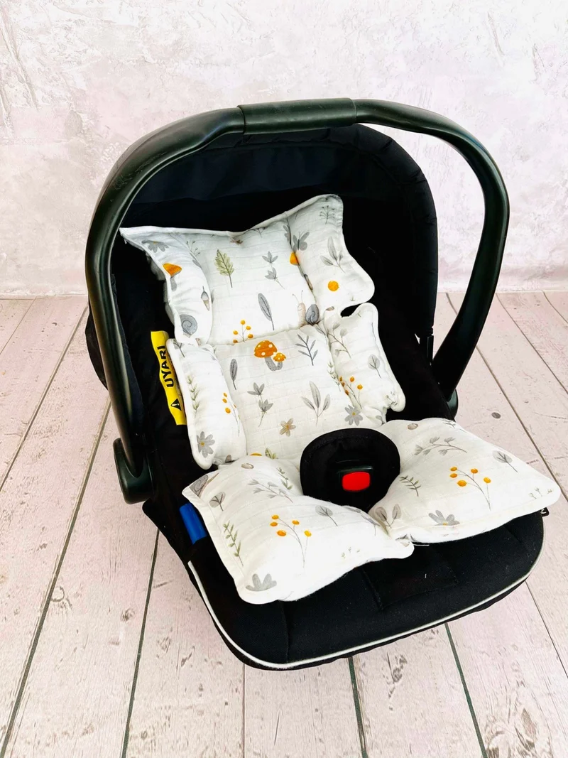 juniperus Muslin Stroller Cover and Infant Carrier Cushion