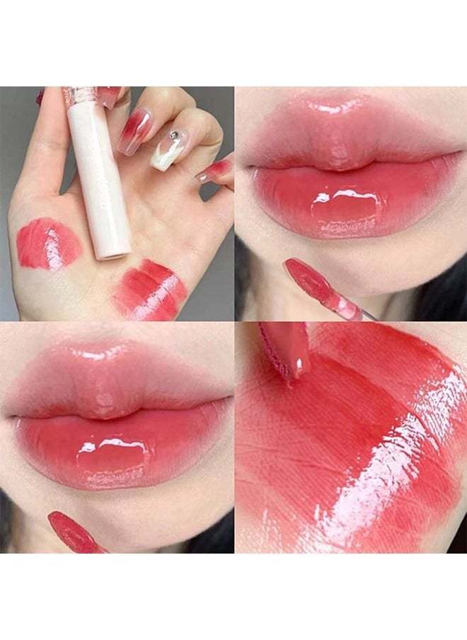 Cappuvini - Glass Water Lifter Gloss, Hydrating Lip Gloss, Plumping Water Gloss Lip Gloss Moisturizing Sweet Lip Glaze Strawberry - Image 1