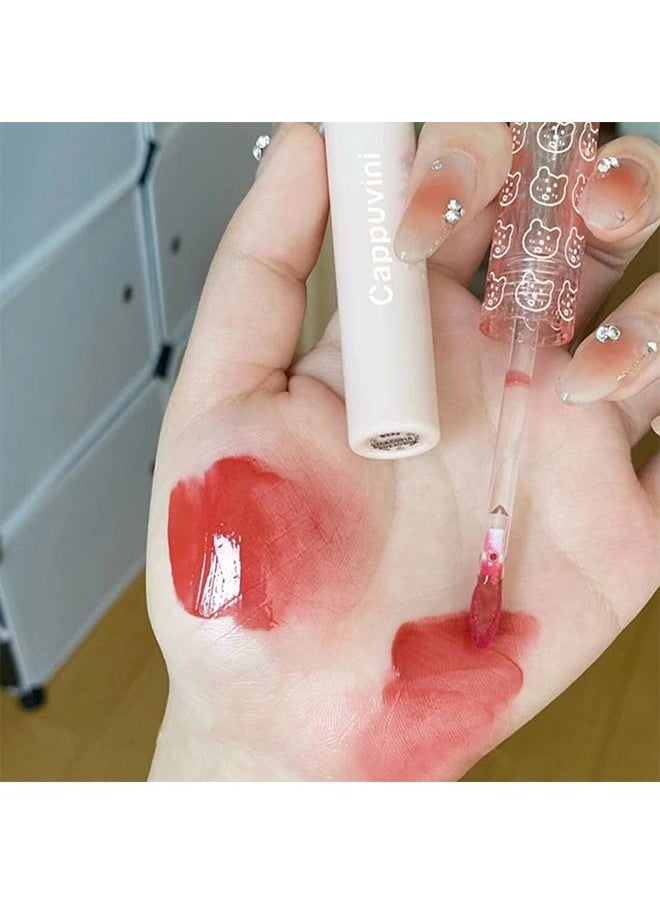 Cappuvini - Glass Water Lifter Gloss, Hydrating Lip Gloss, Plumping Water Gloss Lip Gloss Moisturizing Sweet Lip Glaze Strawberry - Image 1
