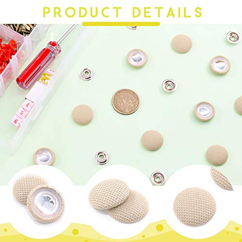 Mardatt 152Pcs Car Headliner Repair Kit with Headliner Repair Button Auto Roof Repair Snap Rivets and Installation Tool for Fixing Car Interior Ceiling Sagging Headliner for All Cars (Beige) - Image 4