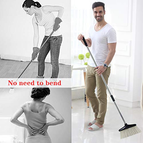 Beimu Broom and Dustpan Set for Home with Lid Indoor Upright Dustpan Broom and Dustpan Set Combo Dust Pan with Long Handle Apartment Household Essentials for New Home Angle Broom Sweeping Office Kitchen - Image 3
