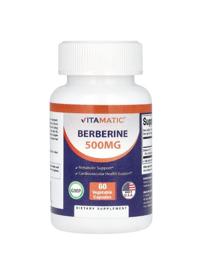 Vitamatic فيتاميناتيك، بيربرين، 500 ملغ، 60 كبسولة نباتية