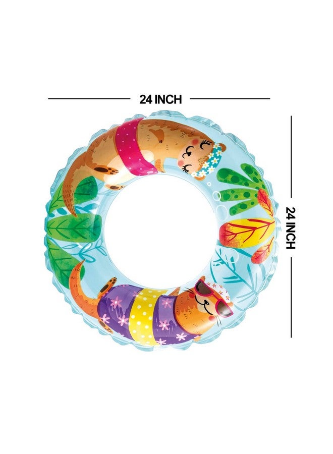 BOXO Cartoon Printed Inflatable Swimming Ring Swimming Learing Tube Summer Pool Party Accessories for Kids (Multicolor) (Swim Ring) - 1pcs - Image 2