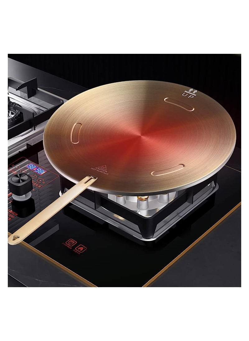 KASTWAVE - Induction Cooktop Mat, Heat Conduction Plate for Gas Stove, Heat Diffuser Cooking Induction Adapter Plate with Removable Handle for Milk Coffee Cookware Heat Cooking, 9.45 inch - Image 1