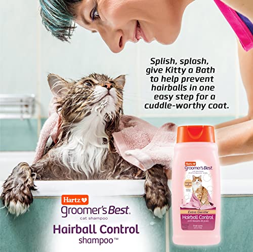 HARTZ Groomer's Best Cat Shampoo, Extra Gentle Hairball Control, 15 Ounces - Image 5