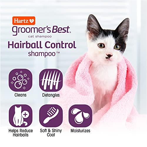 HARTZ Groomer's Best Cat Shampoo, Extra Gentle Hairball Control, 15 Ounces - Image 4