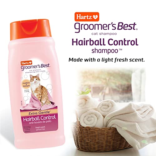 HARTZ Groomer's Best Cat Shampoo, Extra Gentle Hairball Control, 15 Ounces - Image 2