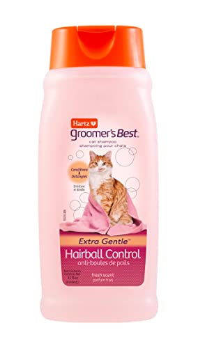 HARTZ Groomer's Best Cat Shampoo, Extra Gentle Hairball Control, 15 Ounces - Image 1