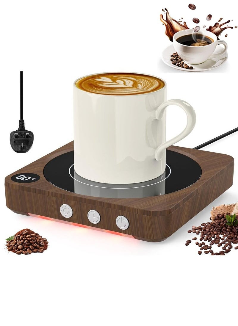Dominy Coffee Cup Heater, Thermostatic Mug Warmer for Desk, 3 Heat Settings, 4H Auto Shut Off, Efficient Heats Up Quickly Coffee Cup Warmer for Home and Office  - Image 1