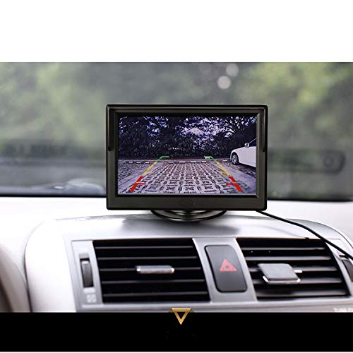 Padarsey 5 Inch TFT LCD Car Color Rear View Monitor Screen for Parking Rear View Backup Camera with 2 Optional Bracket(Suckers Mount and Normal Adhesive Stand) - Image 4