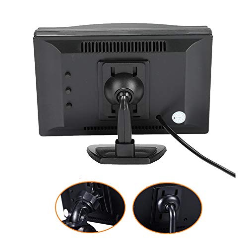 Padarsey 5 Inch TFT LCD Car Color Rear View Monitor Screen for Parking Rear View Backup Camera with 2 Optional Bracket(Suckers Mount and Normal Adhesive Stand) - Image 3