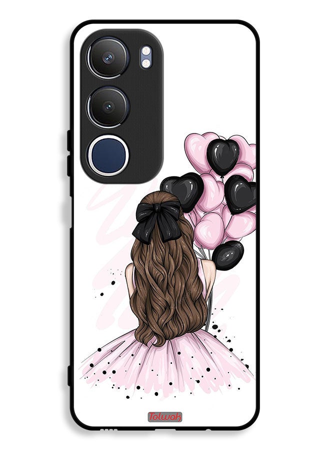 Tolwak Vivo Y19s 4G Protective Case Cover Holding Balloons Girl Art  - Image 1