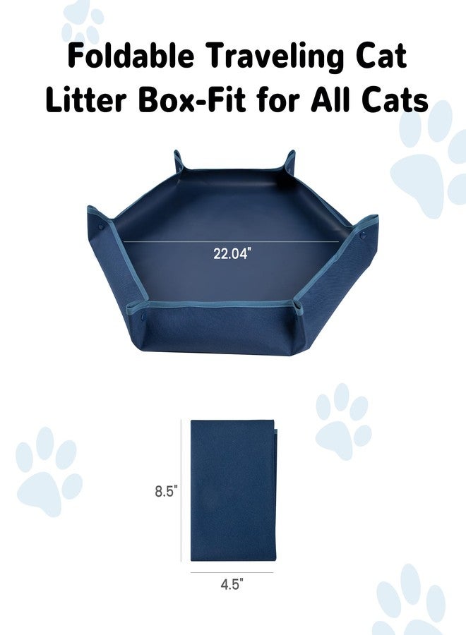 ZINGTERRA Travel Litter Box for Cats,ZINGTERRA Large Size Portable Litter Box, Foldable Cat Litter Pad,Packable Waterproof Supplies for Cat Kitten Indoor Outdoor (Great for Traveling with Kitty) 29.5Inch - Image 4