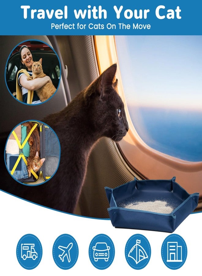 ZINGTERRA Travel Litter Box for Cats,ZINGTERRA Large Size Portable Litter Box, Foldable Cat Litter Pad,Packable Waterproof Supplies for Cat Kitten Indoor Outdoor (Great for Traveling with Kitty) 29.5Inch - Image 3