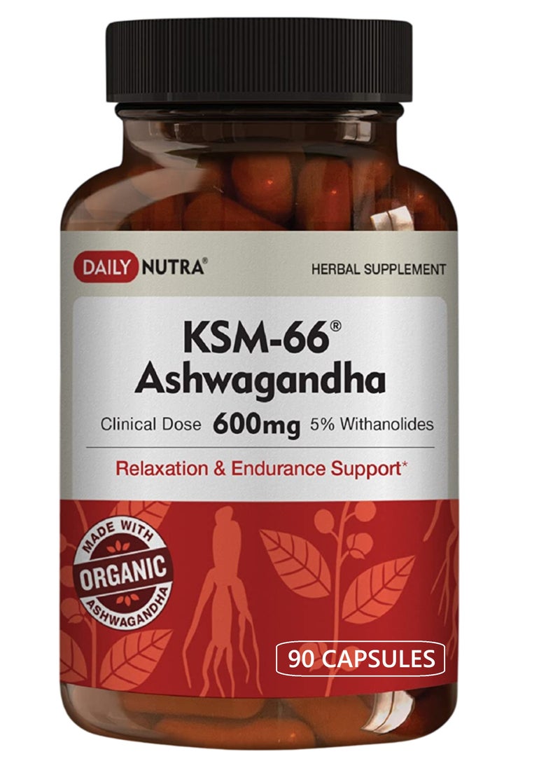DailyNutra KSM-66 Ashwagandha 600mg, 90 Capsules  - Image 1