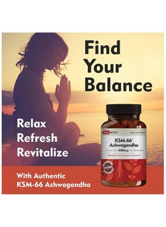 دايلي نوترا KSM-66 Ashwagandha 600mg - مستخلص الجذر العضوي - الفوائد الصحية تشمل تقليل التوتر والقلق وزيادة الطاقة والتركيز (90 كبسولة نباتية)  - Image 3