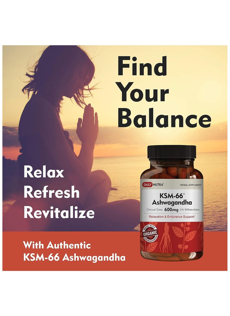 DailyNutra KSM-66 Ashwagandha 600mg, 90 Capsules  - Image 3