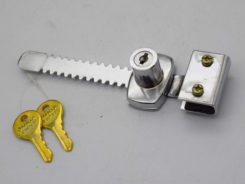 RAB Glass Lock Iron for Glass Door (Lock Glass, with 2 Antique Key) (21699) - Image 2