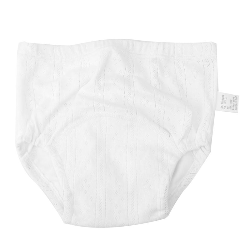 Toilet Training Underwear Washable Toddler Cotton Training Pants Anti Leakage Diaper Pants(White L) - Image 1