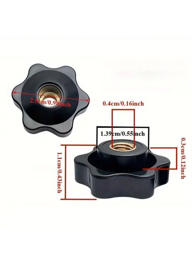 5pcs M4 Knurled Knob Plum Blossom Handle Hand Twist Nut Corrosion Resistant - Image 1